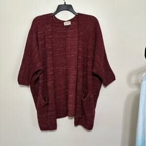 Universal Thread Burgundy Open Front Cardigan - Women's Cozy Layer